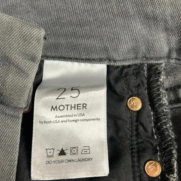 MOTHER The Looker Ankle Fray women jeans, last chance saloon in grey, Revolve - Picture 12 of 16